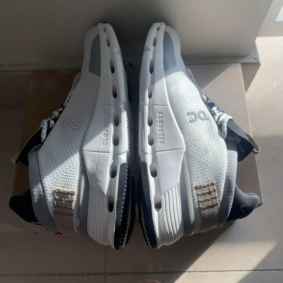 ON Running Cloud Cloudnova Women's White Sand Running Sneaker - Picture 3 of 5